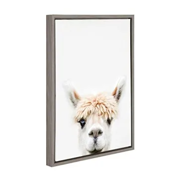 Kate and Laurel Sylvie Alpaca Bangs Framed Canvas Art