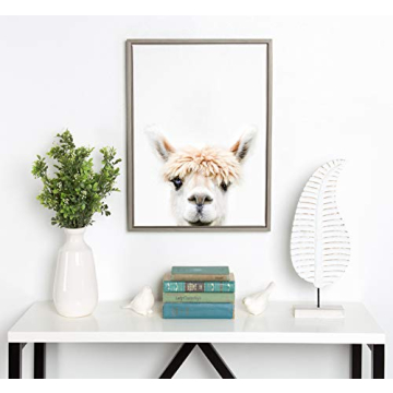 Kate and Laurel Sylvie Alpaca Bangs Framed Canvas Art