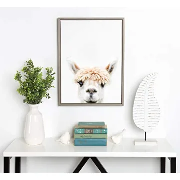 Kate and Laurel Sylvie Alpaca Bangs Framed Canvas Art