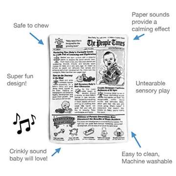 Engaging People Brain Builders Crinkly Baby Newspaper Toy
