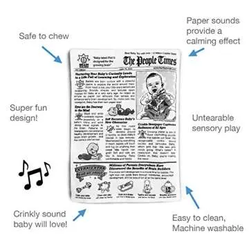Engaging People Brain Builders Crinkly Baby Newspaper Toy