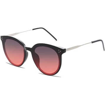SOJOS Classic Trendy Round Sunglasses for Men and Women - UV400 Protection, Stylish Oversized Shades