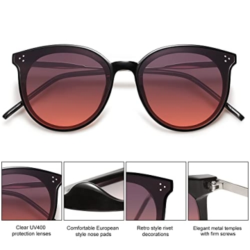 Stylish SOJOS Round Sunglasses for Men and Women