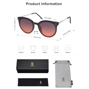 Stylish SOJOS Round Sunglasses for Men and Women