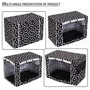 Pethiy Dog Crate Cover for 36 Inch Crates - Black