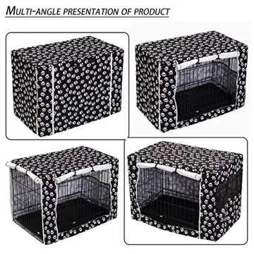 Pethiy Dog Crate Cover for 36 Inch Crates - Black
