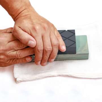 Sharp Pebble Large Flattening Stone- Dual Grit Coarse/Fine Sharpening Stones Flattener- Diamond Groo...