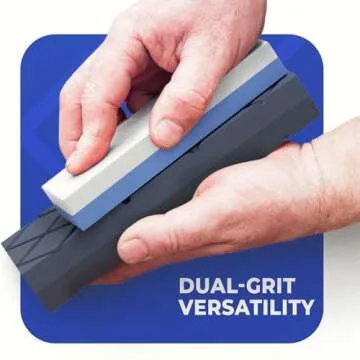 Sharp Pebble Large Flattening Stone- Dual Grit Coarse/Fine Sharpening Stones Flattener- Diamond Grooves Whetstone Fixer-Re Level Any Whetstones & Waterstones