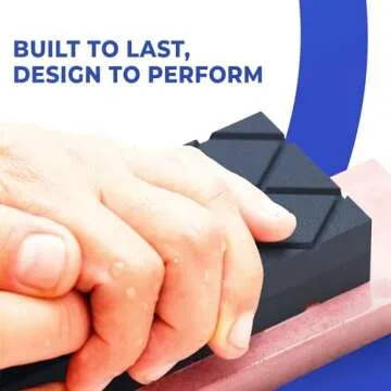 Sharp Pebble Large Flattening Stone- Dual Grit Coarse/Fine Sharpening Stones Flattener- Diamond Grooves Whetstone Fixer-Re Level Any Whetstones & Waterstones