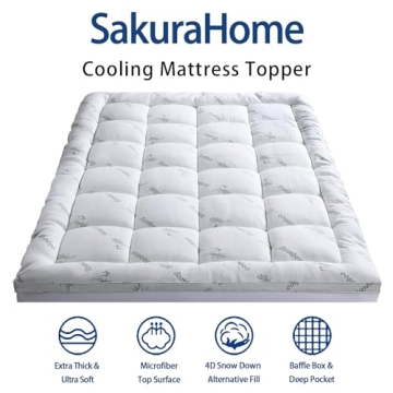 Cooling Bamboo Mattress Topper for Ultimate Sleep Comfort