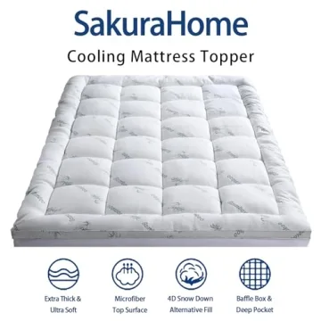 Cooling Bamboo Mattress Topper for Ultimate Sleep Comfort
