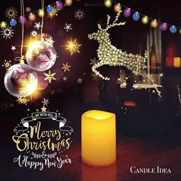 Flameless Votive Candles with Remote Control - Bulk Set of 10 Tealight Candles with Timers