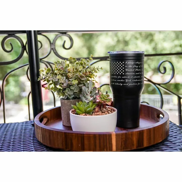 Patriotic 30 oz American Flag Coffee Tumbler