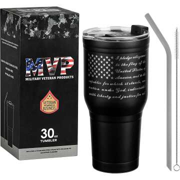 Patriotic 30 oz American Flag Coffee Tumbler