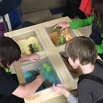 Whitney Brothers Mobile Sensory Table with Trays and Lids - Enhance Tactile Learning
