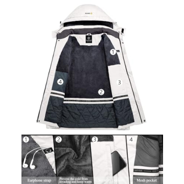 GEMYSE Women's Ski Snow Jacket Waterproof Windproof Coat