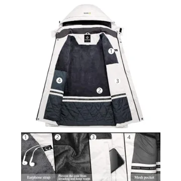 GEMYSE Women's Ski Snow Jacket Waterproof Windproof Coat