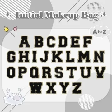 Personalized Preppy Makeup Bag with Initials for Girls