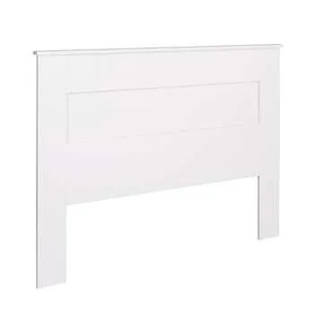 Prepac Stylish Flat Wood Panel Headboard for Queen Size Beds, Simplistic Wooden Queen Headboard 2.25" D x 64.5" W x 48" H, White, WHFQ-1301-1