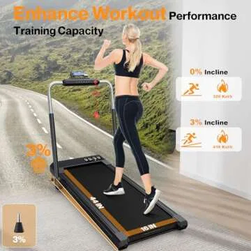 Walking Pad Treadmill, Under Desk Treadmill with Incline for Home/Office, 2 in 1 Folding Treadmill with APP/Remote Control and LED Display, 0.6-7.6 MPH 330 lbs Capacity