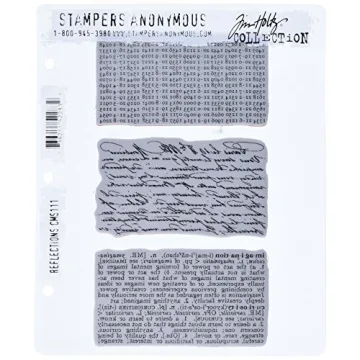 Tim Holtz Cling Stamps Set - Versatile 7"X8.5" Reflections