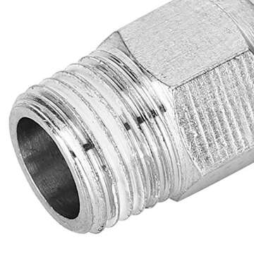 10Pcs Silver M10 Thread Push to Connect Pneumatic Fittings