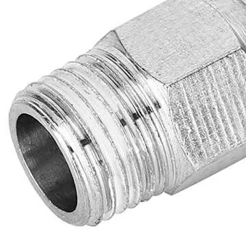 10Pcs Silver M10 Thread Push to Connect Pneumatic Fittings