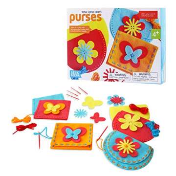 Serabeena Sew Your Own Purses - Sewing Kit for Kids - Felt Crafts for Kids - Sewing for Kids Ages 4-...