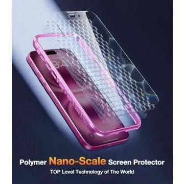 Diaclara iPhone 16 Rugged Case with Built-in Screen Protection