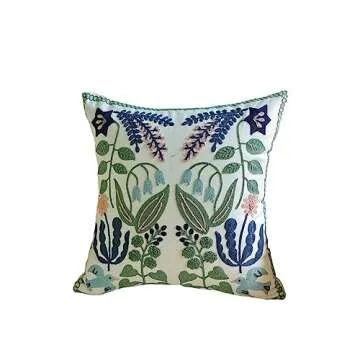 YIcabinet Embroidered Cotton Pillow Covers Set of 2