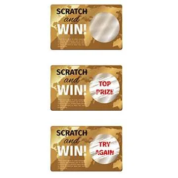 Leinuosen Scratch Off Sticker Round Labels 1 inch Self Adhesive Scratch Off Sticker for Business, Wedding Party, Party Favor(1000 Pieces)