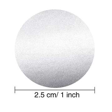 Leinuosen Scratch Off Sticker Round Labels 1 inch Self Adhesive Scratch Off Sticker for Business, Wedding Party, Party Favor(1000 Pieces)