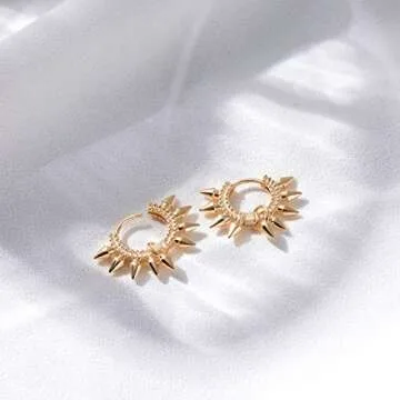 Stylish VACRONA Gold Huggie Hoop Earrings for Women
