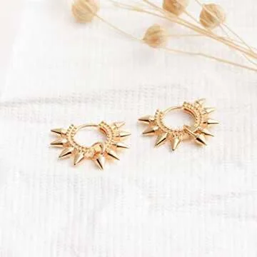 Stylish VACRONA Gold Huggie Hoop Earrings for Women