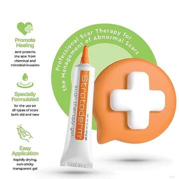 Strataderm Professional Scar Therapy Gel | Old and New Scars from General Surgery, Trauma, Wounds, Burns, Bites, Acne & Skin Disease | Reduces Redness, Discoloration, Discomfort & Itch | 10g (0.35oz)