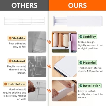 Lifewit Adjustable Drawer Dividers for Home Organization