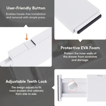 Lifewit Adjustable Drawer Dividers for Home Organization