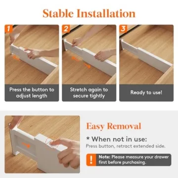 Lifewit Adjustable Drawer Dividers for Home Organization