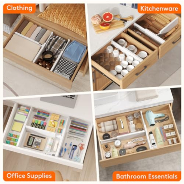 Lifewit Adjustable Drawer Dividers for Home Organization