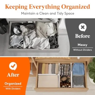 Lifewit Adjustable Drawer Dividers for Home Organization