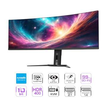 GIGABYTE AORUS CO49DQ 49" QD OLED Monitor - 144Hz, AMD FreeSync, Height Adjustable (Renewed)