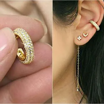 ANNBABIC Ear Cuffs Stylish Non-Pierced Earrings for All