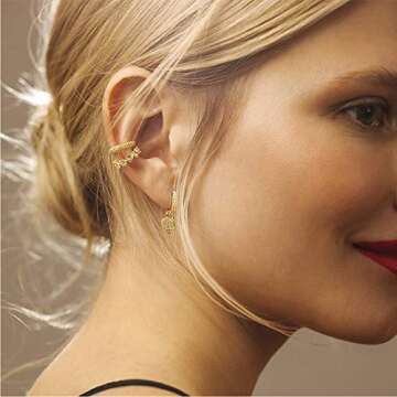 ANNBABIC Ear Cuffs Stylish Non-Pierced Earrings for All