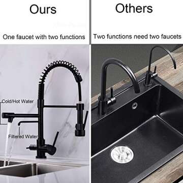 Delle Rosa 3-Way Kitchen Faucet - Stylish & Functional