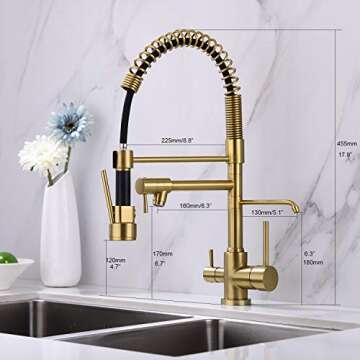 Delle Rosa 3-Way Kitchen Faucet - Stylish & Functional