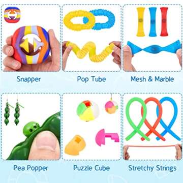 Luminest 43pcs Fidget Toys Pack for Stress Relief