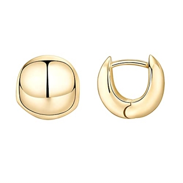 PAVOI 14K Gold Plated Huggie Earrings for Women