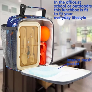 FlowFly Kids Insulated Lunch Bag for School & Outdoor Meals