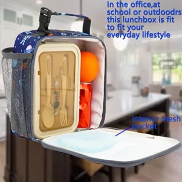 FlowFly Kids Insulated Lunch Bag for School & Outdoor Meals