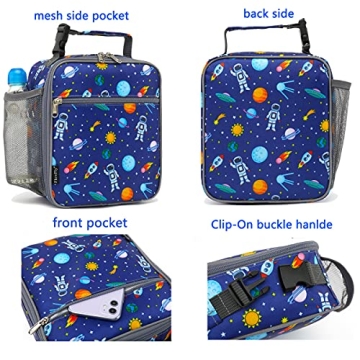 FlowFly Kids Insulated Lunch Bag for School & Outdoor Meals